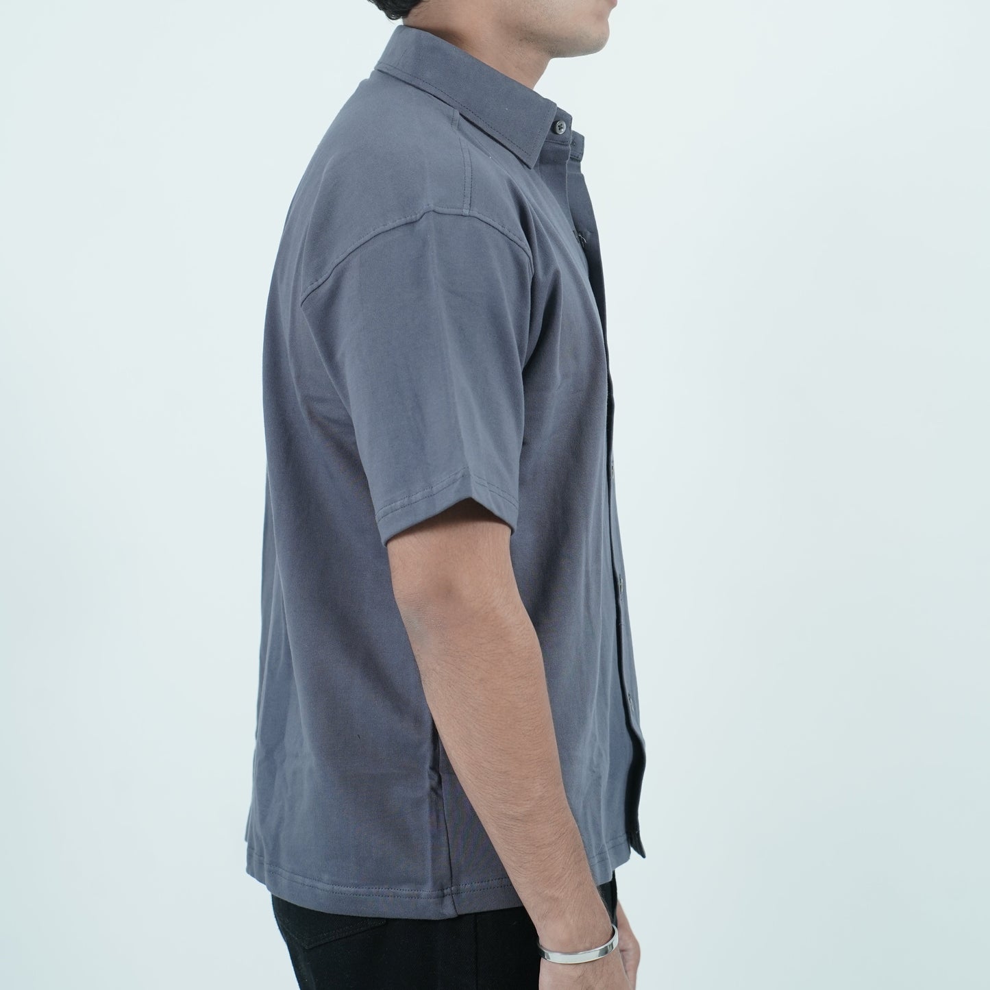 Cropped Shirt ( Grey )