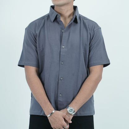 Cropped Shirt ( Grey )