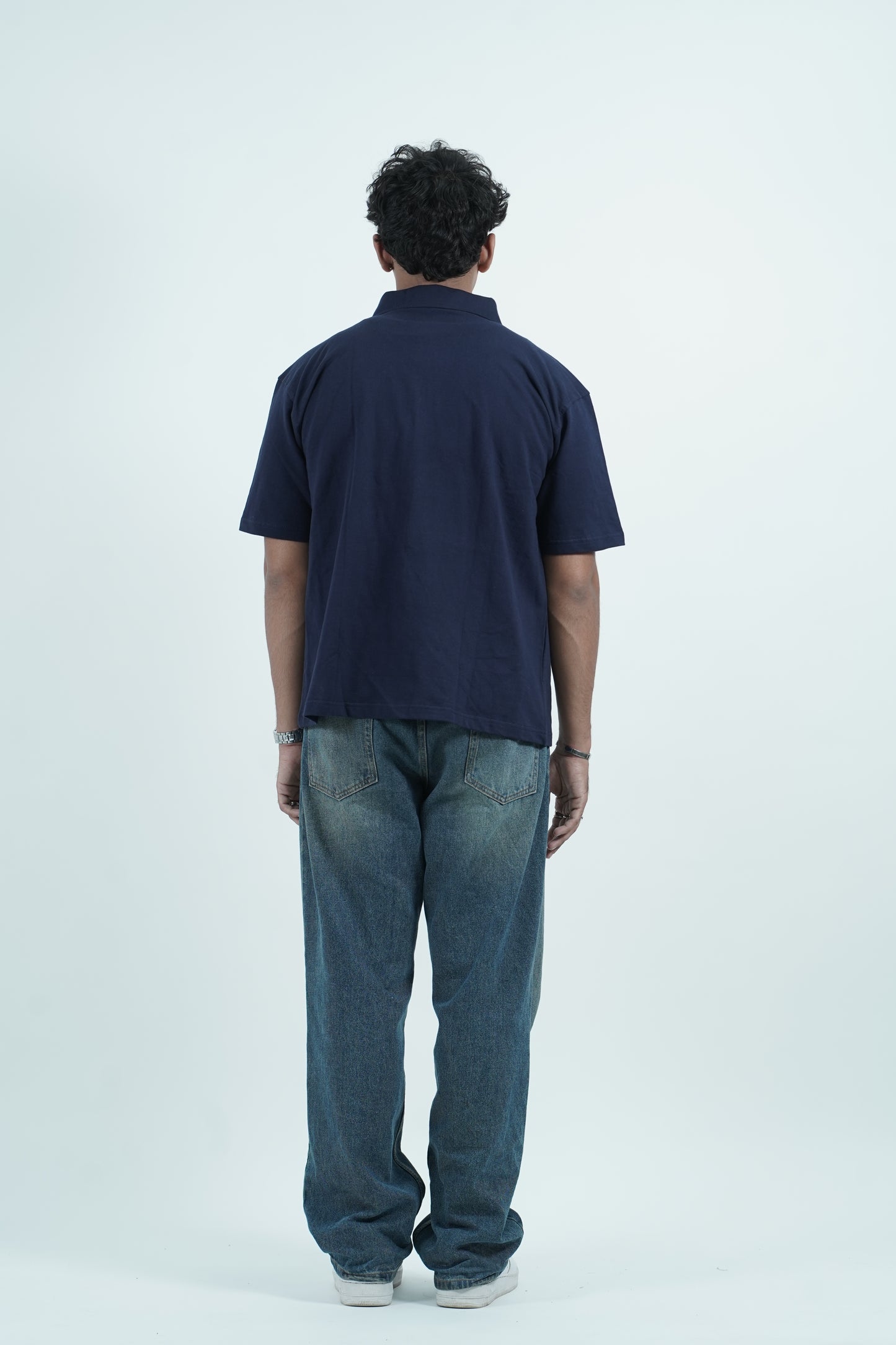 Cropped Shirt ( Blue )